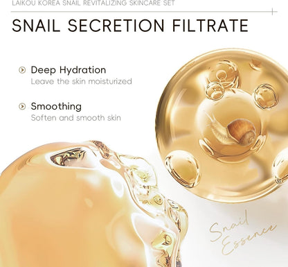 Snail and Ginseng Skincare Set Products Detailed